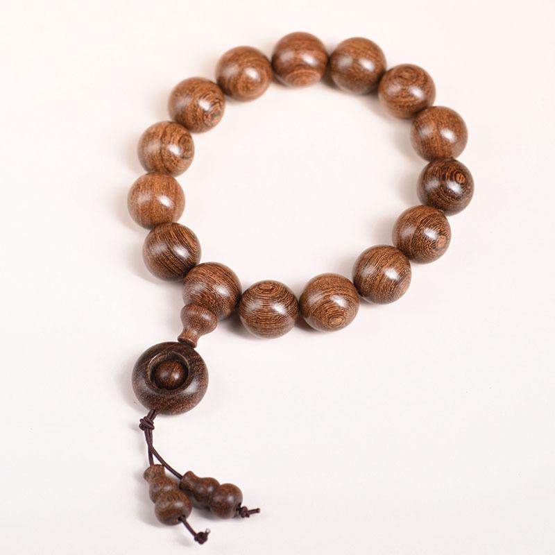 Authentic Sandalwood Buddhist Prayer Beads Bracelet - Ethnic Style Jewelry