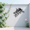 1pc Elegant Floral Metal Wall Sculpture, Rustproof Iron Romantic Flower Statue Mural, Wedding Valentine Gift for Bedroom Garden Fence Home Decor