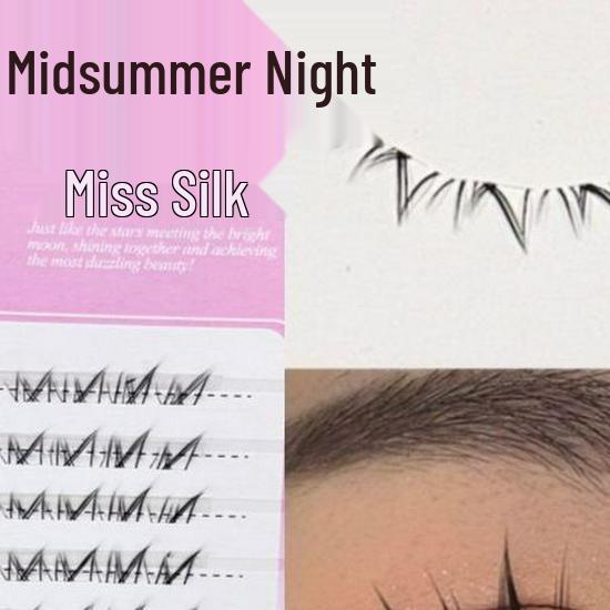 Hand-Painted Midsummer Night Natural Cluster False Eyelashes - Dense, Photogenic & Glue-Free