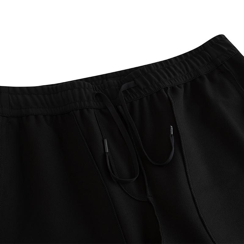 Anta Comfortable Solid Color Fleece Versatile Sports Long Pants Men Bottoms Black 152517307N-3