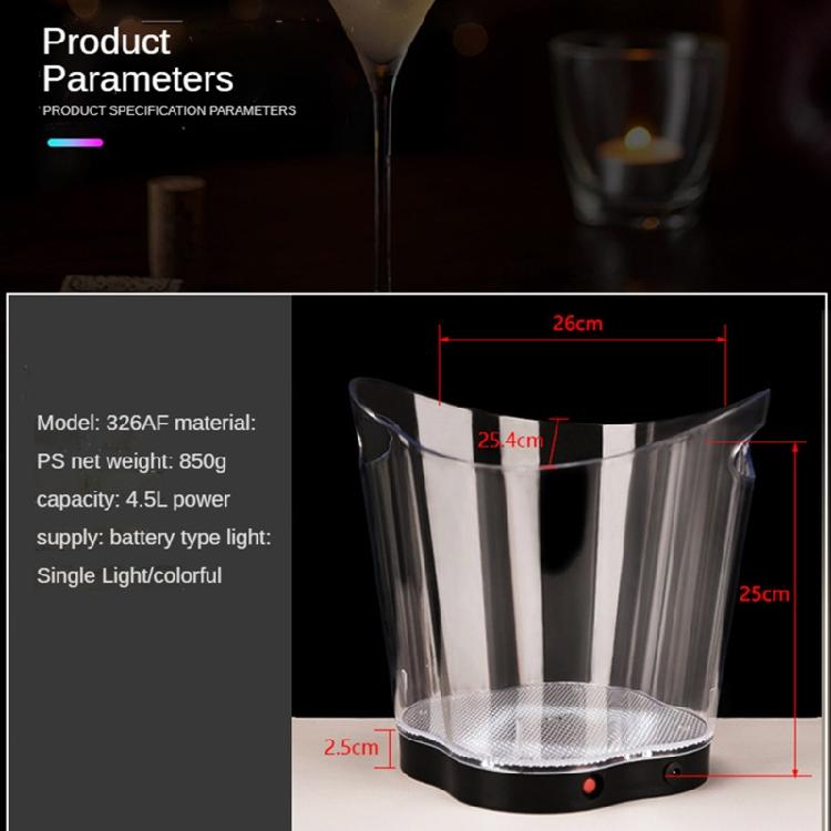 Beer Beverage Ice Bucket Battery Powered LED Ice Bucket Wine Ice Bucket with Colorful LED Light for Night Bar Wedding