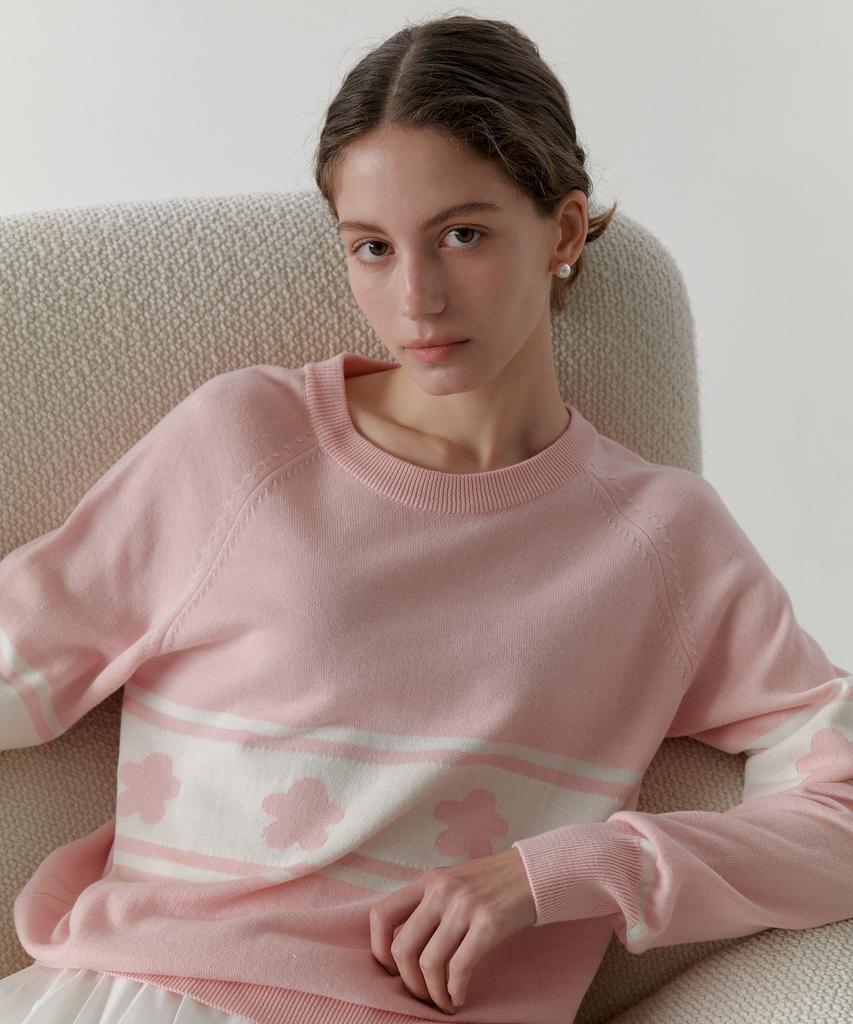 YUPPE Flower Color Knit_Pink