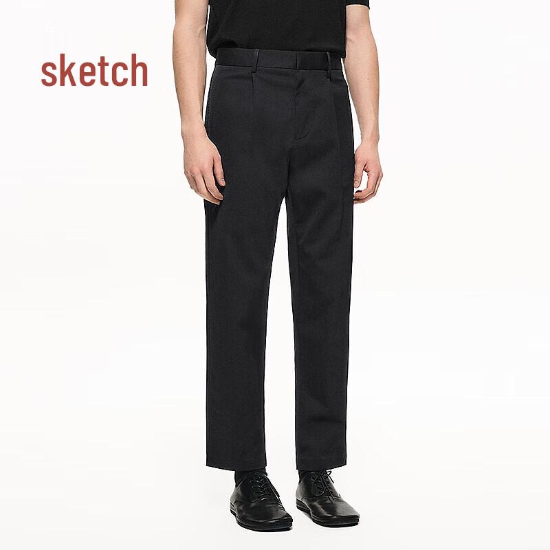 

Men s Slim Fit Tapered Cropped Linen Blend Pants XL