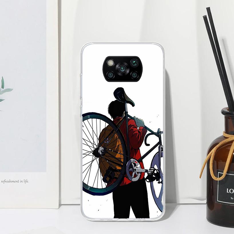 Bicycle Bike Sport Phone Case For Xiaomi Poco X7 X6 X5 M7 M8 Pro F7 Ultra Redmi 15C 15 13C 13 12C 12 10 10C 10A Art Fundas Poco
