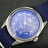 HAND-WINDING VINTAGE HMT JANATA INDIAN MENS ARABIC BLUE DIAL WATCH a703039-1 R212-a703039