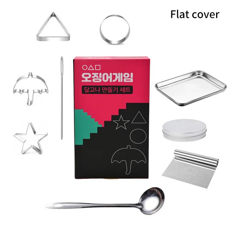 6-Piece Set Sugar Candy Game Series Dalgona Candy Cookie Umbrella Star Triangle Sugar Mould Candy for Sugar Cake Making Tools