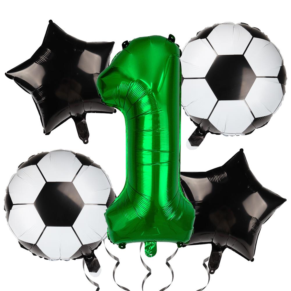 

32inch Number Balloon Helium Foil Football Digit Globos Child Kids Gift Happy Birthday Boy Party Supplies Baby Shower Decoration As Picture