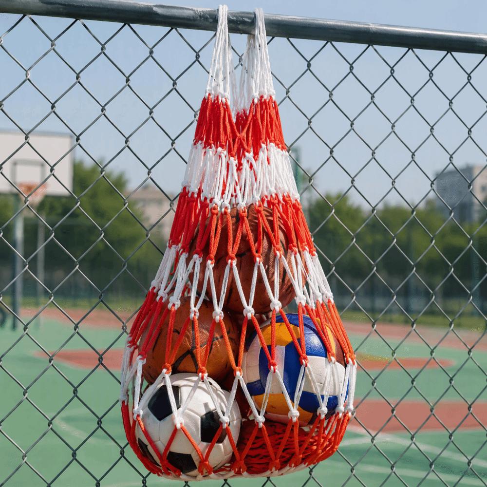2pcs Nylon Material Sports Ball Net Bag Large Ball Mesh Bag Team Sports Training