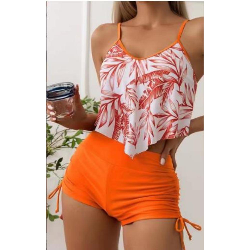 Новые сексуальные бикини с высокой талией, женский купальник, женский комплект бикини с принтом, большой размер, купальный костюм, летний бикини S