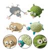 4Pc Animal Design Crochet Coasters Handmade Cup Mat Table Decor for Coffee Table Dining Room Kitchen Home Desktop Protection Pad