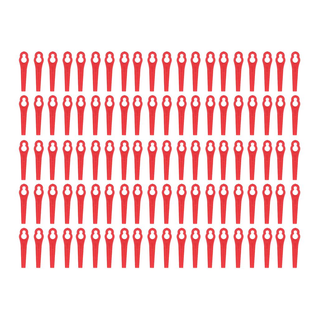 100Pcs Plastic Cutter Blades Lawn Mower Cutting Tool Replacement Garden Pruning AccessoriesRed