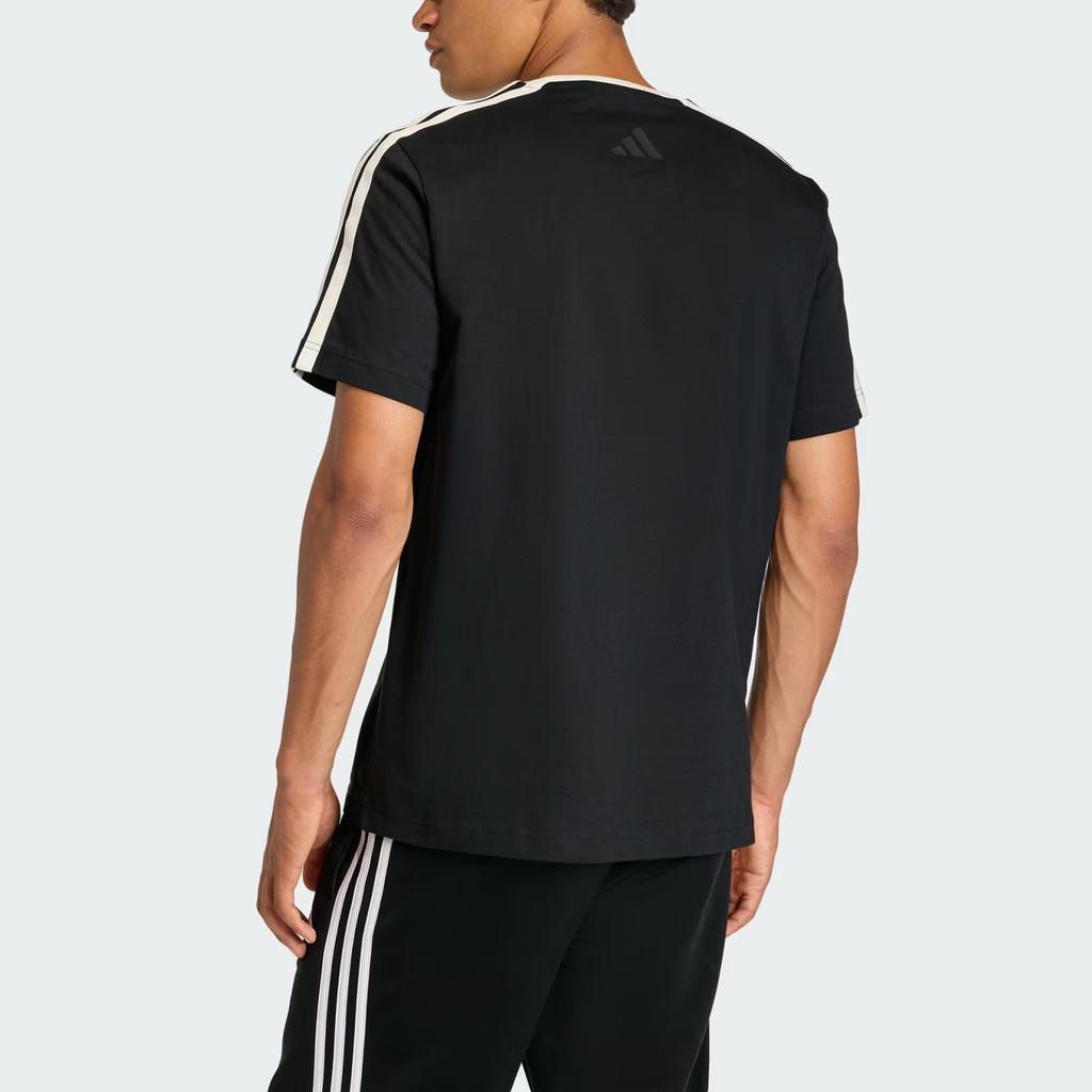 adidas Lux Coffee Cotton Round Neck Loose Breathable Short Sleeve T-Shirt Men Tops KG5413