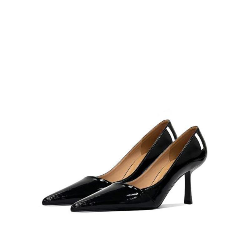 Genuine Leather Women Heels Luxury Brand Pumps Pointed Toe Shallow Office High Heels Fashion Elegant Party Ladies Wedding Shoes
