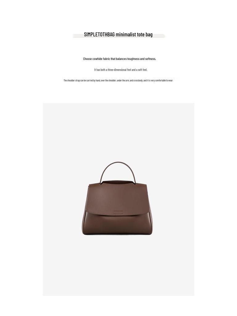 Versatile Women's Genuine Leather Crossbody Bag - Large Capacity, Popular Autumn/Winter Handbag