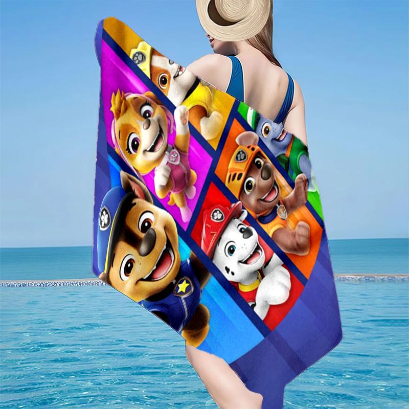 Dog Paw Heroes Beach Towel, Super Soft Microfiber, Gift for Her/Him, Birthday, for Pool, Beach, Travel, Home Decor Fan gifts