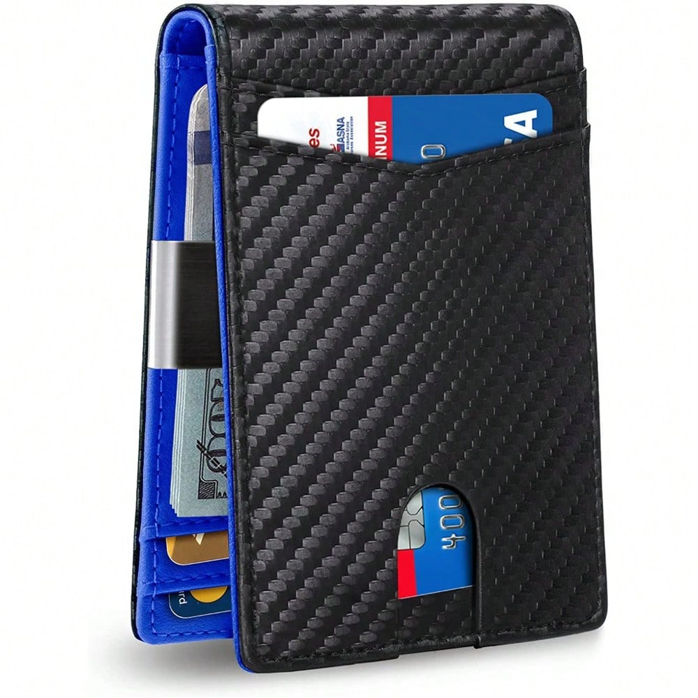 Card Bag Anti-theft Brush RFID Men's Dollar Clip Card Holder Card Bag Wallet