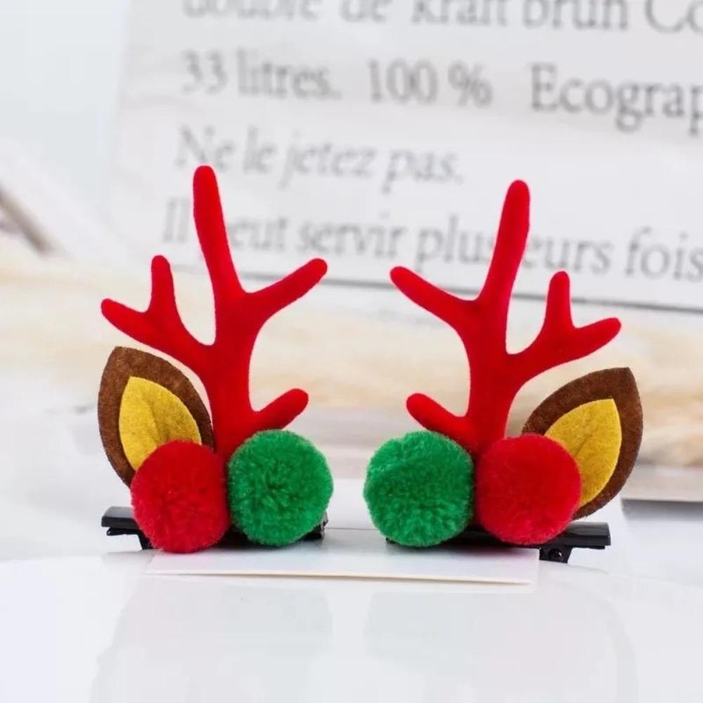 Elk Ear Party Supplies Antler Hairpin Merry Christmas Decor Pine Cone Hairpins Hair Accessories