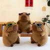 Wear Glasses Capybara Plush Doll Cartoon Capibara Fluffty Doll Capybara Plush Toy  Christmas Toy