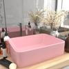 Day and Night - Day and Night Matte Pink Ceramic Luxury Washbasin 41x30x12 Cm