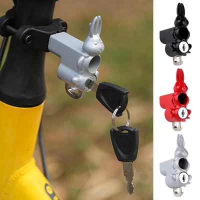 Creative Rabbit Anti-theft Helmet Lock Handlebar Mount Motorcycle Electric Motorbike Universal Security Metal Lock with Keys