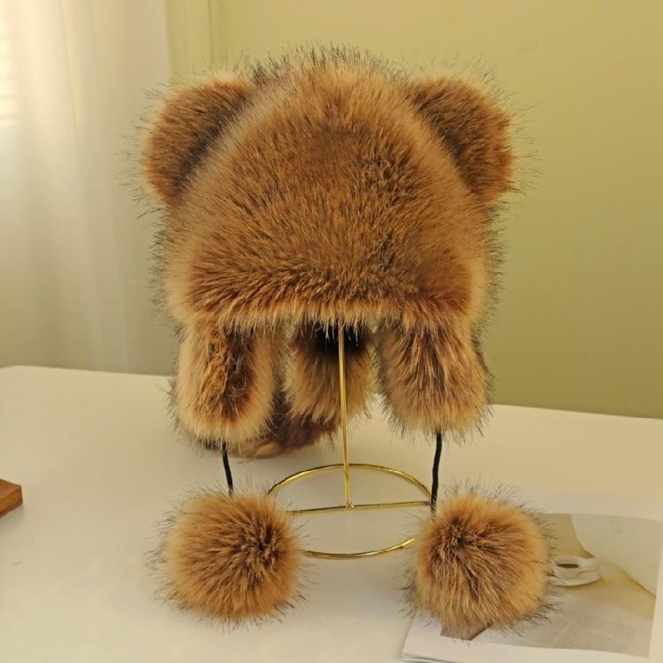 Chapéu de Pelúcia à Prova de Vento Chapéu Mongol para Fotografia de Pais e Filhos Uso Diário