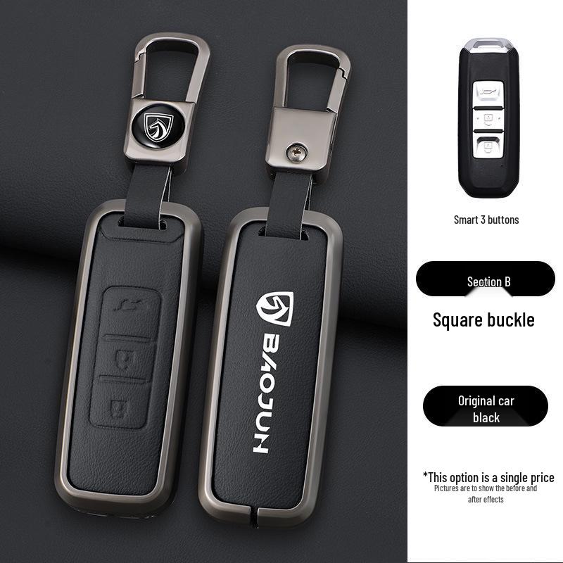 Compatible Baojun 510/730/530/360/560/310w/630 Car Key Protective Case with Special Buckle.