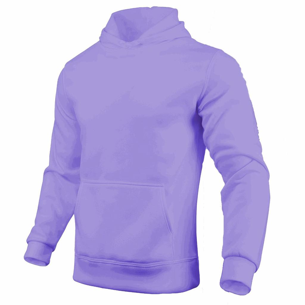 Unisex European & American Style Fleece Hoodies: Solid Color, Long-Sleeve, Sports Casual, Hooded Pullover Sweatshirts