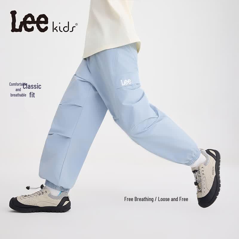 Дышащие летние брюки-джоггеры с карманами Lee Kids 140