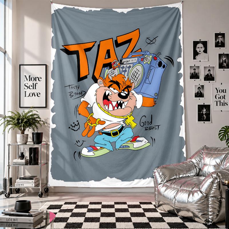 Wall TapestryTaz Art Hanging Cloth Decorative Background Cover for Room Decoration