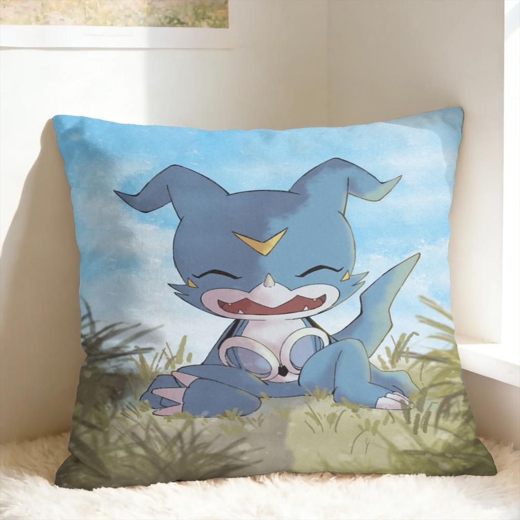 Pillow Cover Anime D-DigimonS Retro Trendy Pillow Case For Sofa Car Home Decor Pillowcases