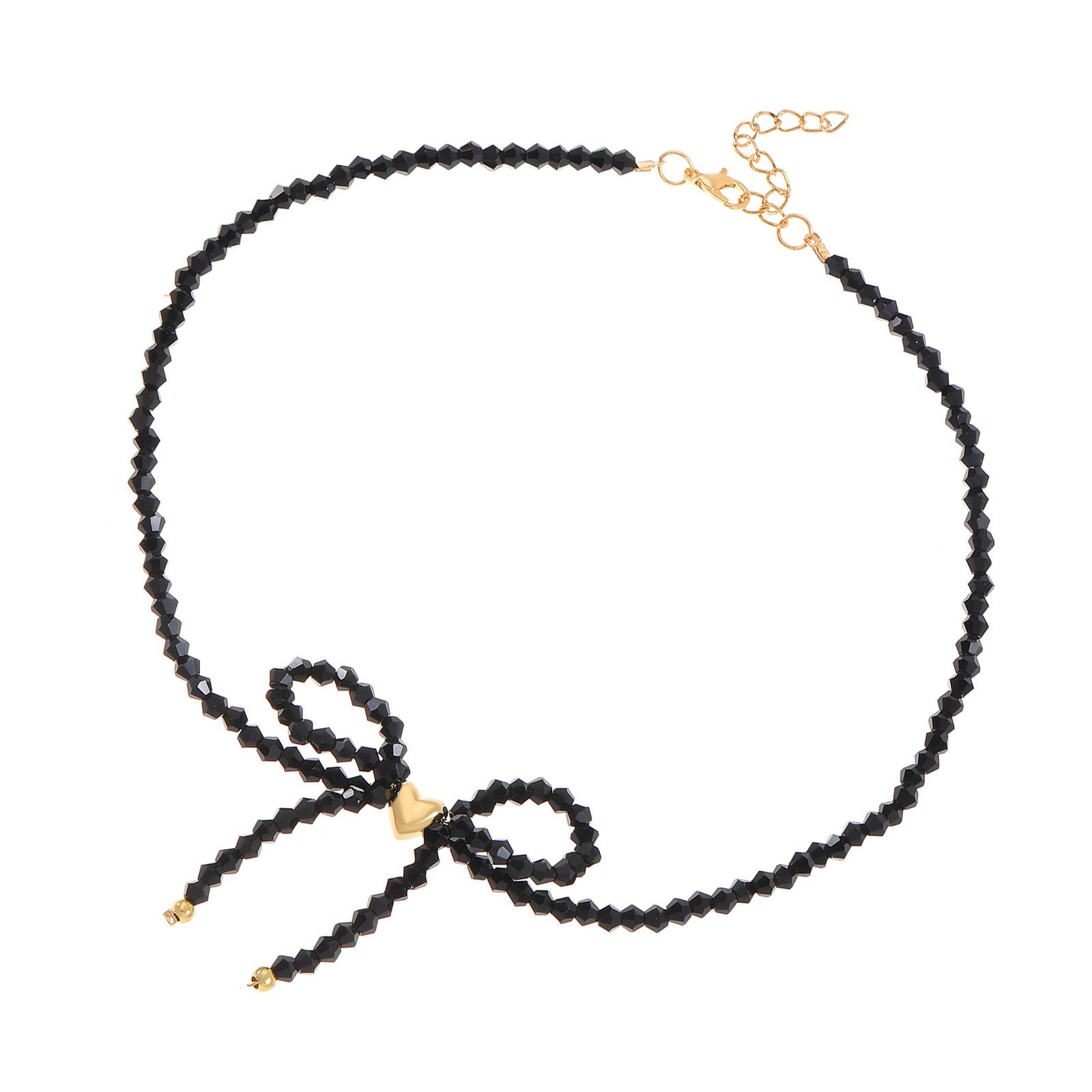 

Elegant Designs Crystal Butterfly Bowknot Beaded Necklace Pendant for Fashionable Enthusiasts Daily Use Casual Wear чёрный