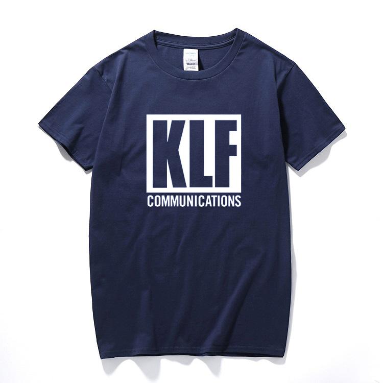 The Klf Communications Letter Printed Unisexs Unisex T Shirt Tshirt 2024 New Short Sleeve O Neck Cotton Tshirt Tee Camisetas Hombre