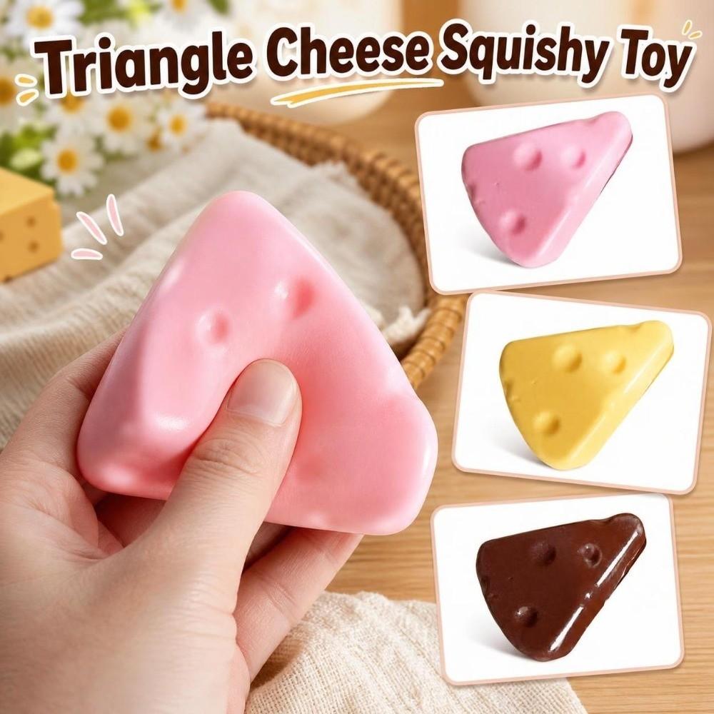Super Soft Cheese Squeezed Cube Realistic Slow Rebound Fidget Toy Cheese Pinch  Children's Gifts
