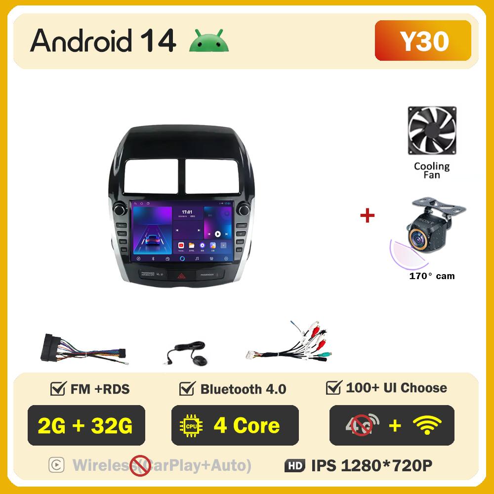 Car Multimedia Player For Mitsubishi ASX 2010-2016 Car Radio Player Wireless Android Auto Intelligent System Mirror Link GPS