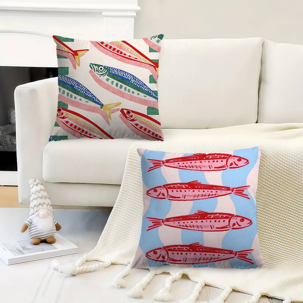 Coastalcharm Sardine Can Pillowcases Home Bedding Decorative Pillow Cover Wedding Super Soft Pillow Case