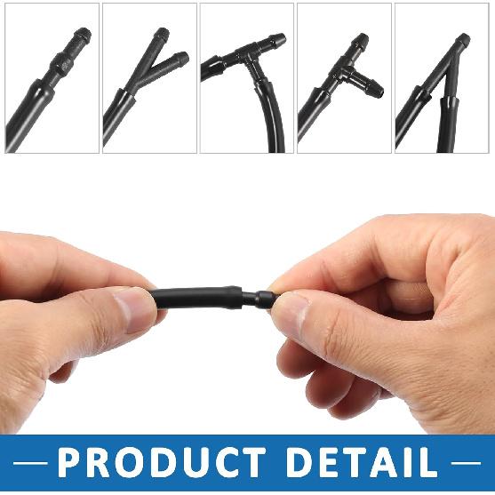 Windshield Washer Nozzle Kit 31391513 Wiper Wash Spray Jet for Volvo S80 1999-2016 Plastic (Set of 2)