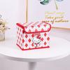 Hello Kitty Kuromi Cinnamoroll Melody Gittermuster Faltbare Klapp-Aufbewahrungsbox für Büro und Schlafzimmer