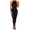 Women O-Neck Sequin Off Shoulder Sleeveless Rompers Jumpsuit Playsuit 