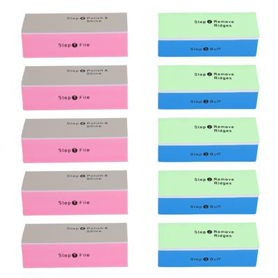 4-Wege-Nagelpuffer EVA-Nagelpolierschwamm Maniküre Polierblock für Fingernagel Acrylnägel 10 Stück