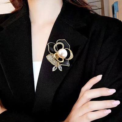 Kamelie Perla Magnetický Brož Dámské High-End Univerzální Oblečení Doplňky Špendlík Temperament Elegantní Brož