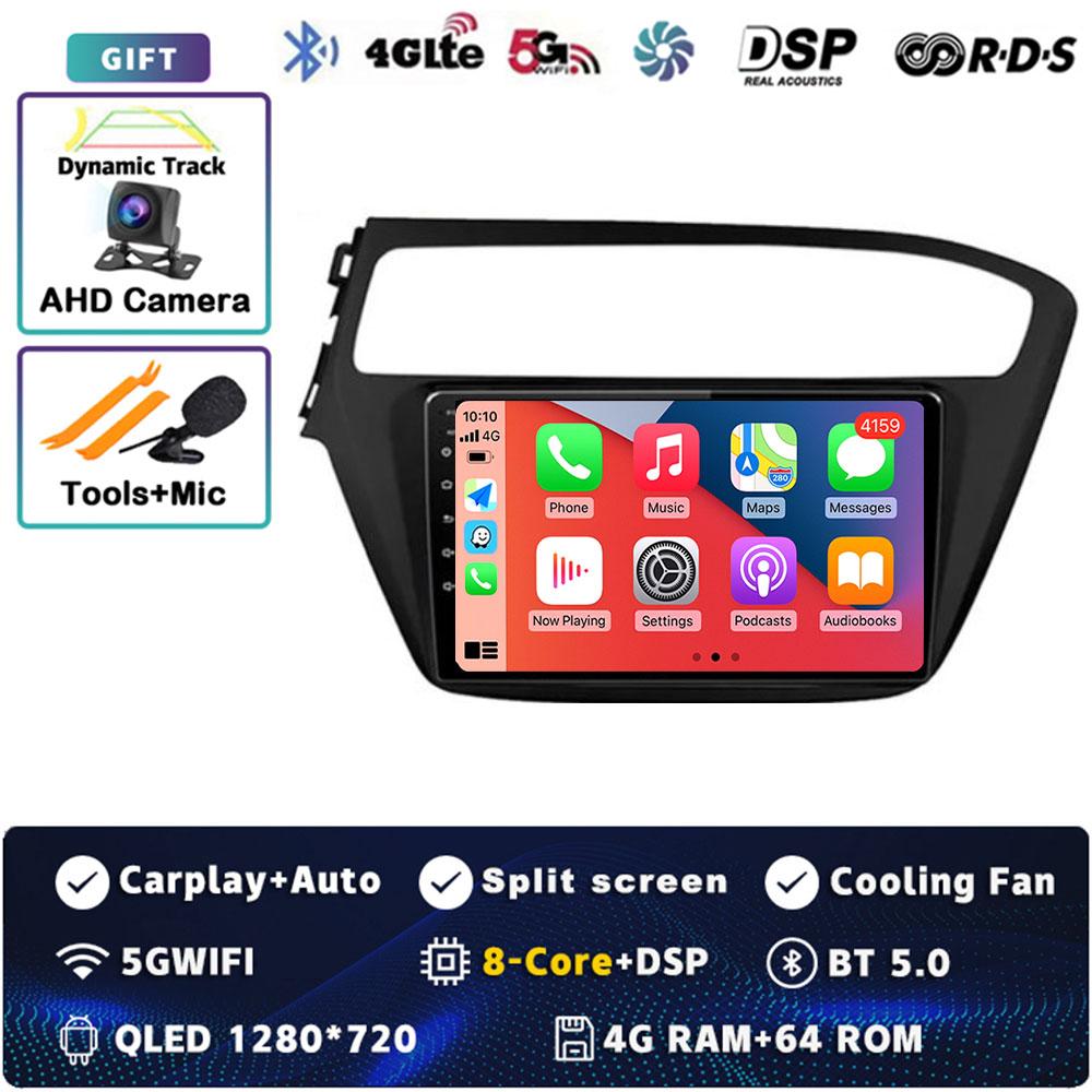 Android 14 Carplay Auto For Hyundai I20 2018 2019 Car Radio 4G WIFI Navigation Player Multimedia srereo 360 Camera GPS Video DSP