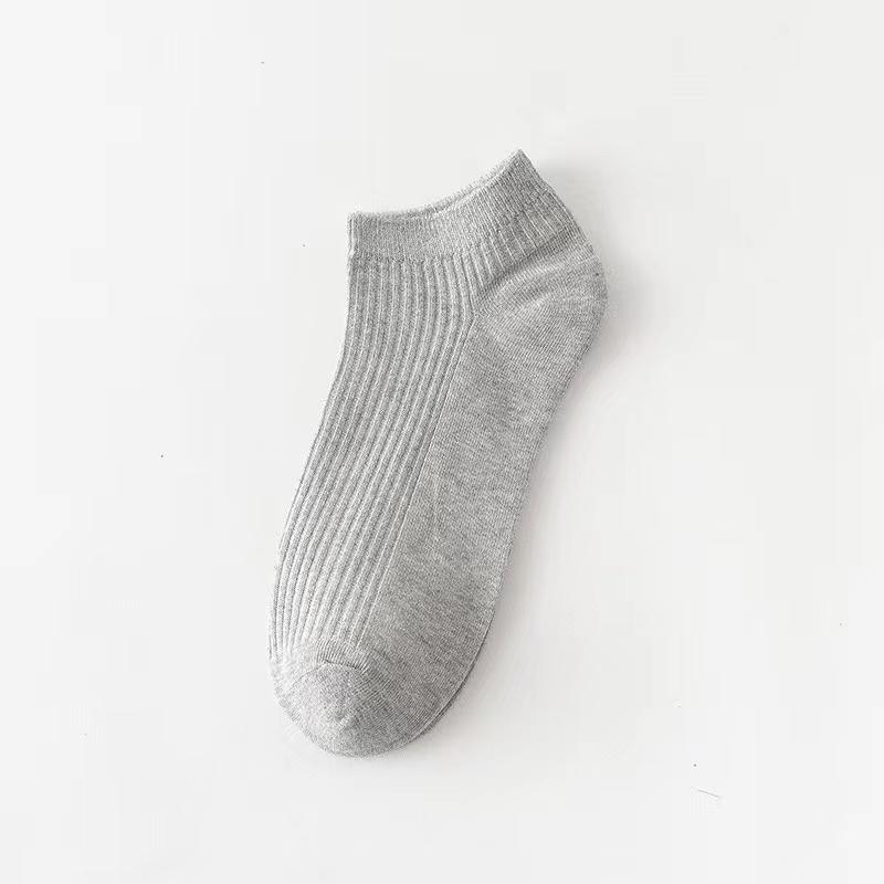

Упаковка женских носков до щиколотки из хлопка, невидимые, впитывающие пот, носки-лодочки для девочек с низкой трубкой One Size светло-серый