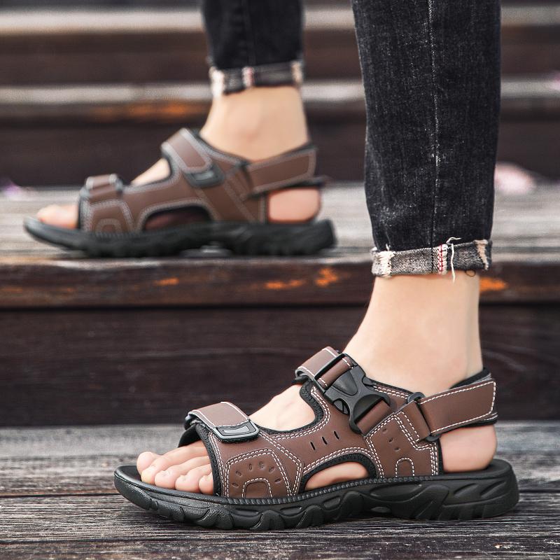 Spring and Summer Non-Slip Men's Sandals with Buckle Strap for Hiking Trekkingand Beach Activities