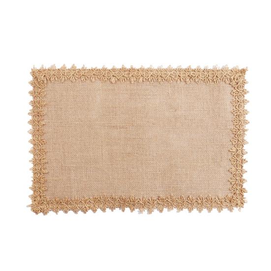 Bohemian Jute Placemats Placemats Heat-Insulating Mats Reusable Wear-Resistant Stain-Proof Heat-Resistant Pads A