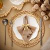 4Pcs Gold Bow Napkin Ring, Reusable Napkin Holder, Suitable For Valentine'S Day, Parties, And Wedding Table Decorations