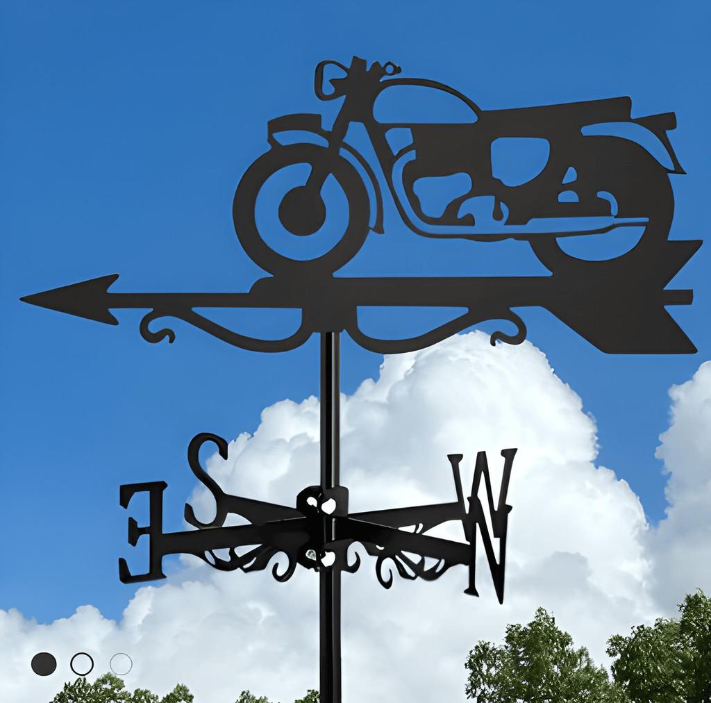 Decorative Iron Weather Vane - Outdoor Metal Roof Ornament