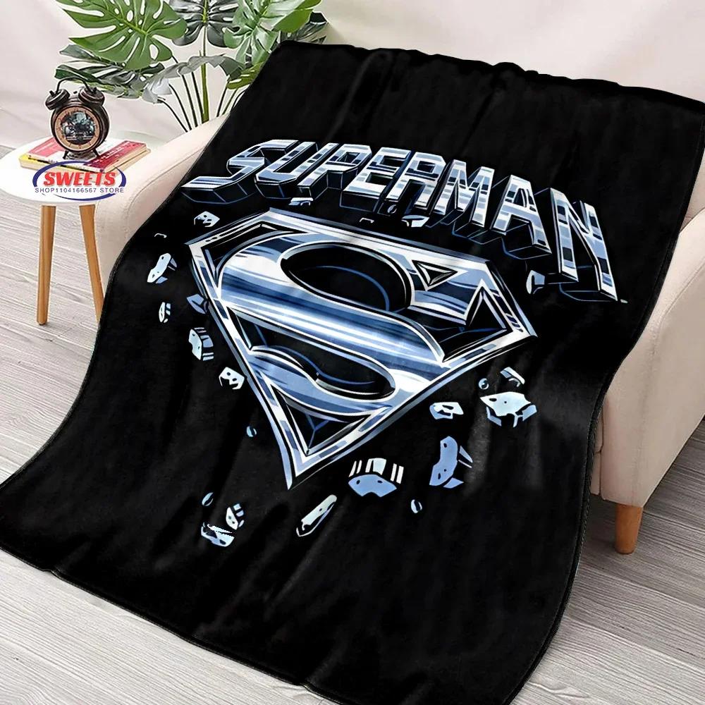 New Arrive Classic Superman Logo Blanket Sofa Bed Cover Four Season Soft Fluffy Quilt Blanket Flannel Throw Outdoor Leisure Nap