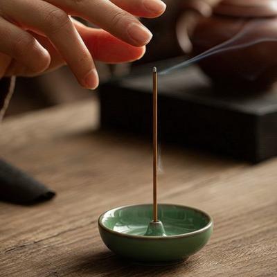 Celadon Zen Incense Holders Minimalist Chinese Style Incense Stand Yoga Aromatherapy Meditation Home Decor Stick Incense Gifts