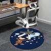 Curious George,Bubbles Chair mat Round Rug Office carpet, Non slip, Suitable for Living Rooms, Bedrooms,Decor1205808a