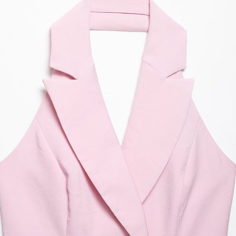 Kaslead New Women clothes Western Style Double Placket Neck Collar Vest Wide Back Pants 1608124 1608024